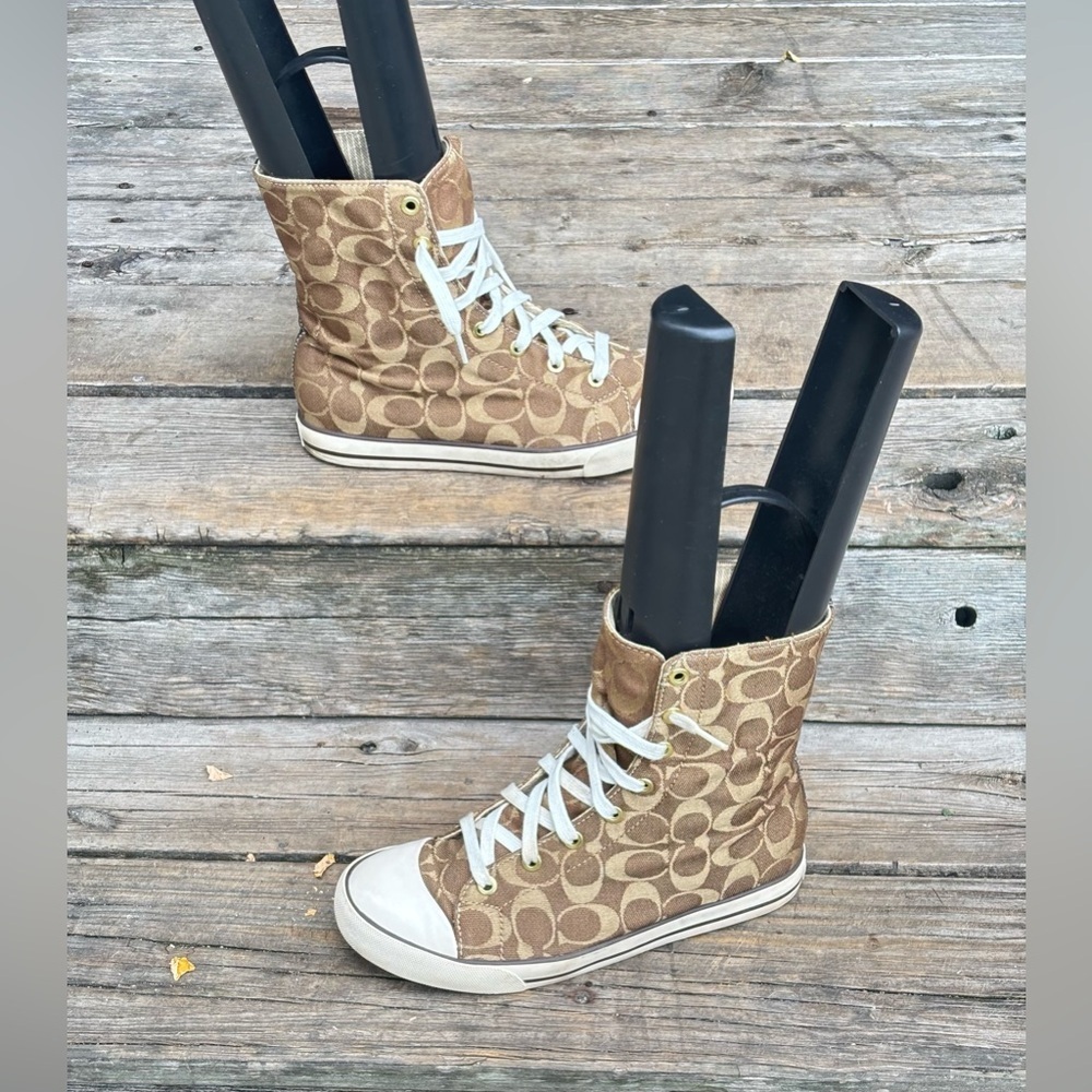 Coach Bonney Signiture Brown and Tan High Top - Picture 3 of 12